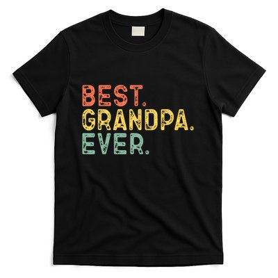 Best Grandpa Ever Family Retro Vintage T-Shirt