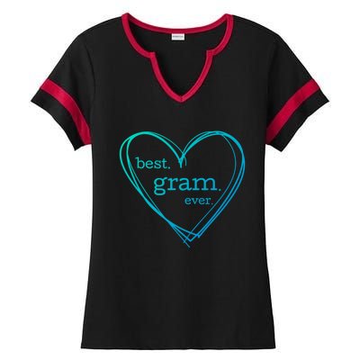 Best Gram Ever Gift (National Grandparents Day) Ladies Halftime Notch Neck Tee