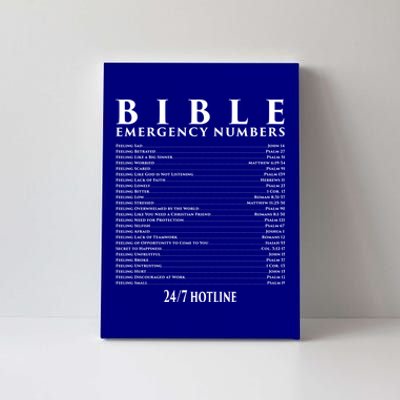 Bible Gift Emergency Verse Numbers Canvas