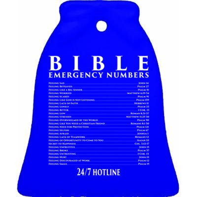 Bible Gift Emergency Verse Numbers Ceramic Bell Ornament