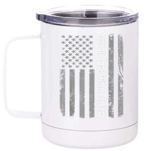 Best Gramps Ever America Flag Gift For Father's Day  12 oz Stainless Steel Tumbler Cup