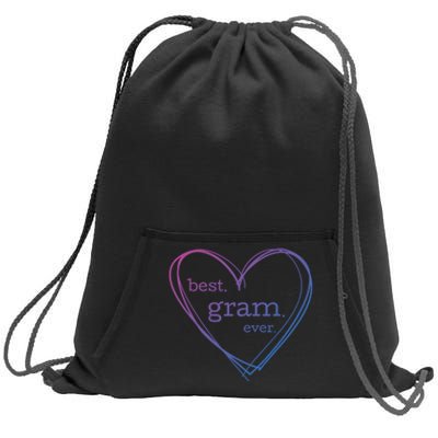 Best Gram Ever Cute Heart Sweatshirt Cinch Pack Bag