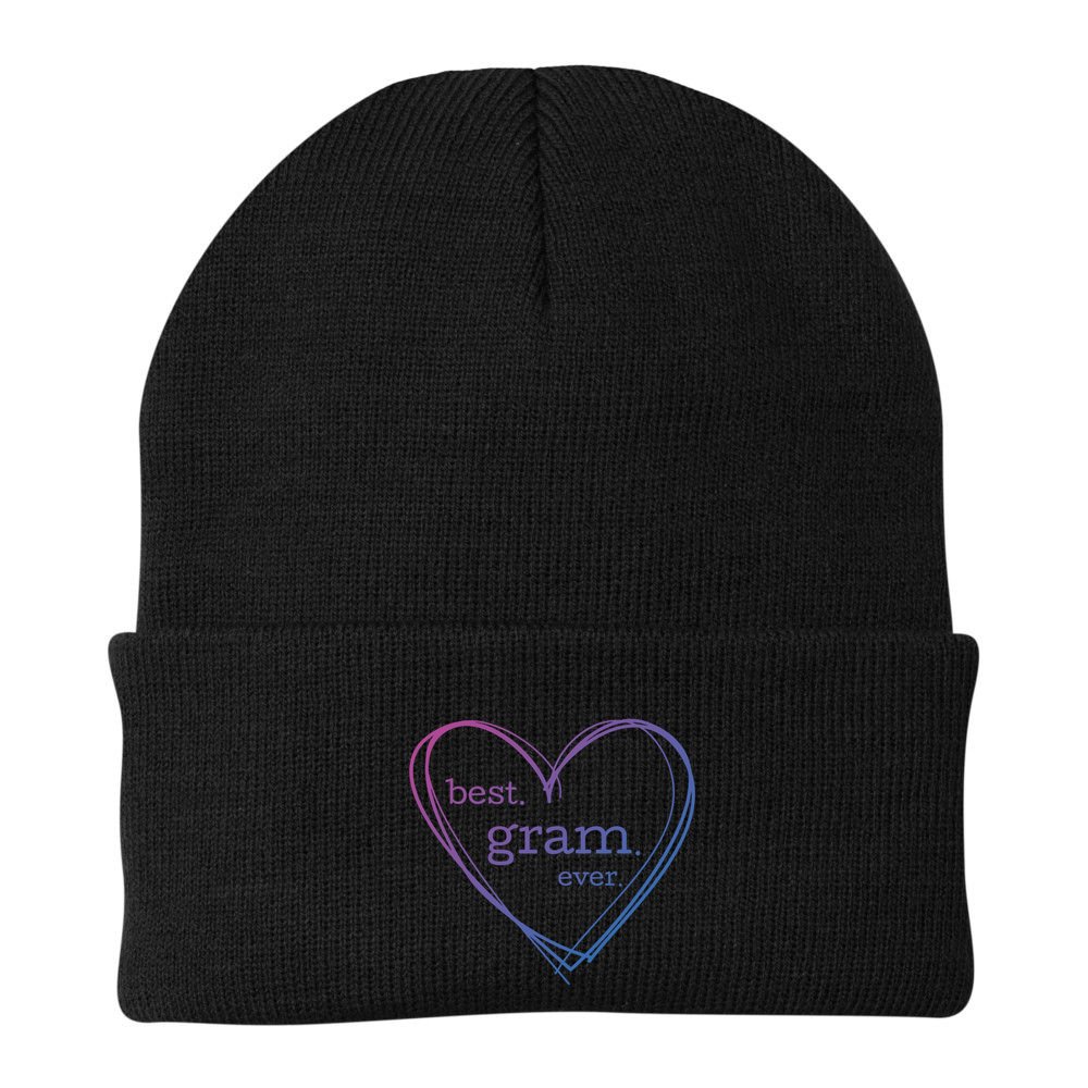 Best Gram Ever Cute Heart Beanie