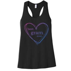 Best Gram Ever Cute Heart Women's Racerback Tank