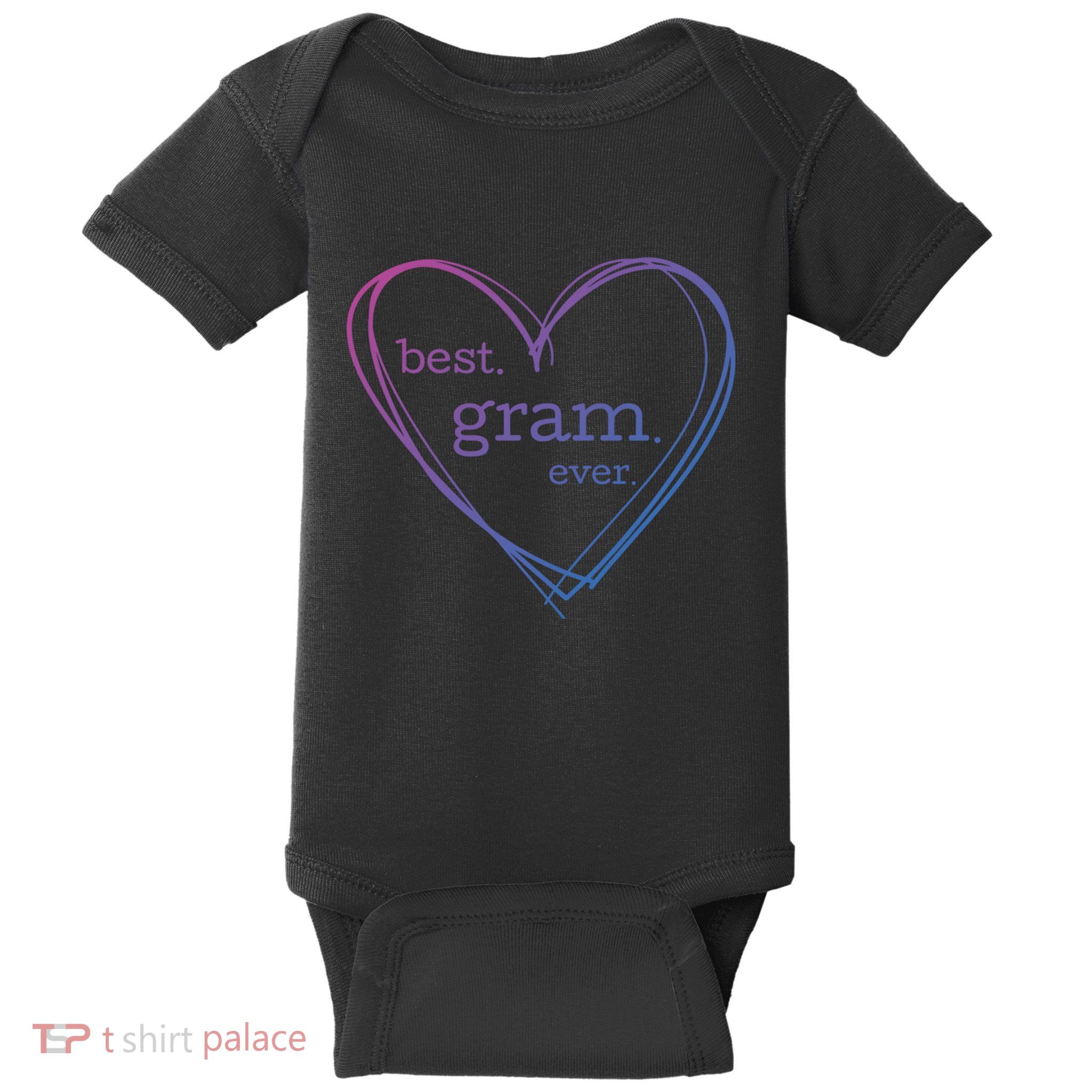 Best Gram Ever Cute Heart Baby Bodysuit