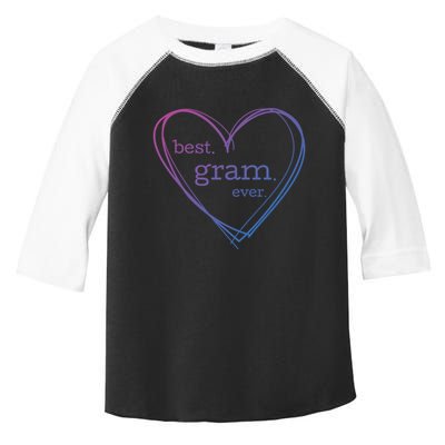 Best Gram Ever Cute Heart Toddler Fine Jersey T-Shirt