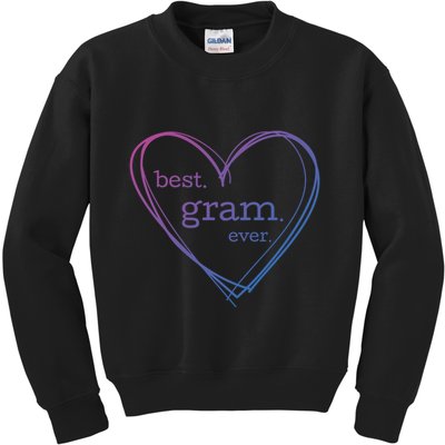 Best Gram Ever Cute Heart Kids Sweatshirt