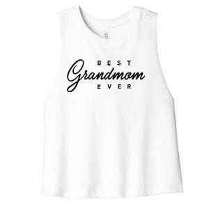 Best Grandmom Ever Gift Meaningful Gift Women's Racerback Cropped Tank