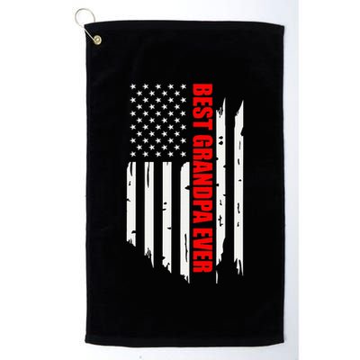 Best Grandpa Ever Vintage American Flag Golf Towel