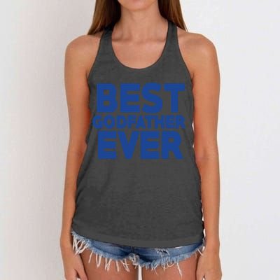 Best Godfather Ever God Father Day Baptism Uncle Gift Women's Knotted Racerback Tank