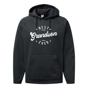 Best Grandson Ever Grandson Performance Fleece Hoodie