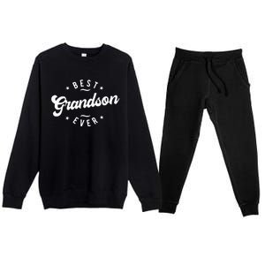 Best Grandson Ever Grandson Premium Crewneck Sweatsuit Set