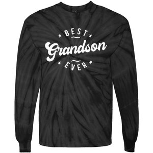 Best Grandson Ever Grandson Tie-Dye Long Sleeve Shirt