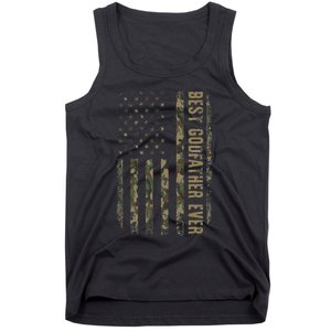 Best Godfather Ever Camouflage American Flag FatherS Day Tank Top