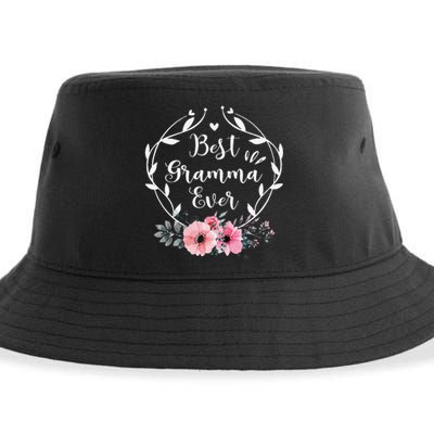 Best Gramma Ever Mother's Day Gift Flower Grandma Sustainable Bucket Hat