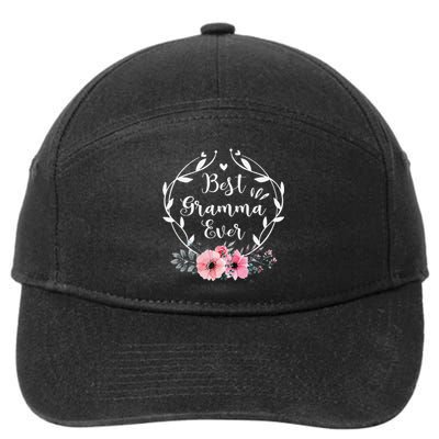 Best Gramma Ever Mother's Day Gift Flower Grandma 7-Panel Snapback Hat