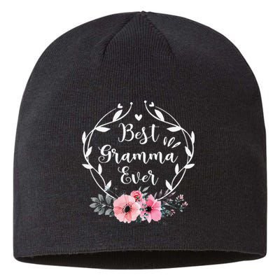 Best Gramma Ever Mother's Day Gift Flower Grandma Sustainable Beanie