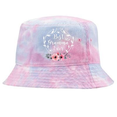 Best Gramma Ever Mother's Day Gift Flower Grandma Tie-Dyed Bucket Hat