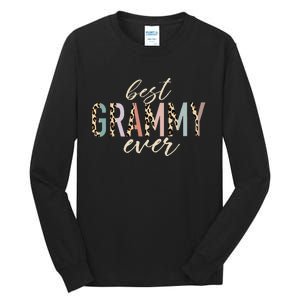 Best Grammy Ever Gifts Leopard Print Mothers Day Tall Long Sleeve T-Shirt