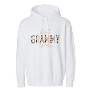 Best Grammy Ever Gifts Leopard Print Mothers Day Garment-Dyed Fleece Hoodie