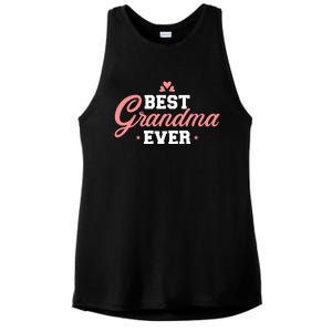 Best Grandma Ever Gift Ladies PosiCharge Tri-Blend Wicking Tank