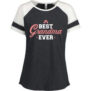 Best Grandma Ever Gift Enza Ladies Jersey Colorblock Tee