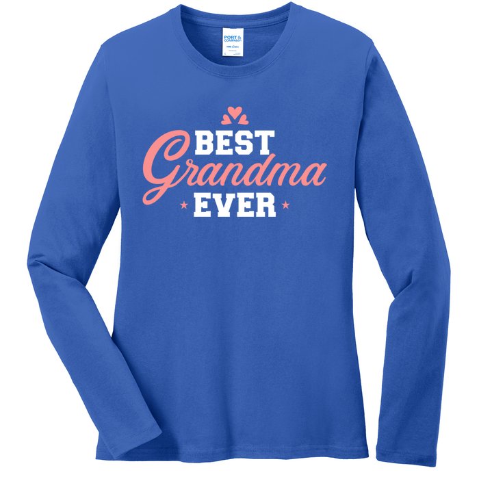 Best Grandma Ever Gift Ladies Long Sleeve Shirt