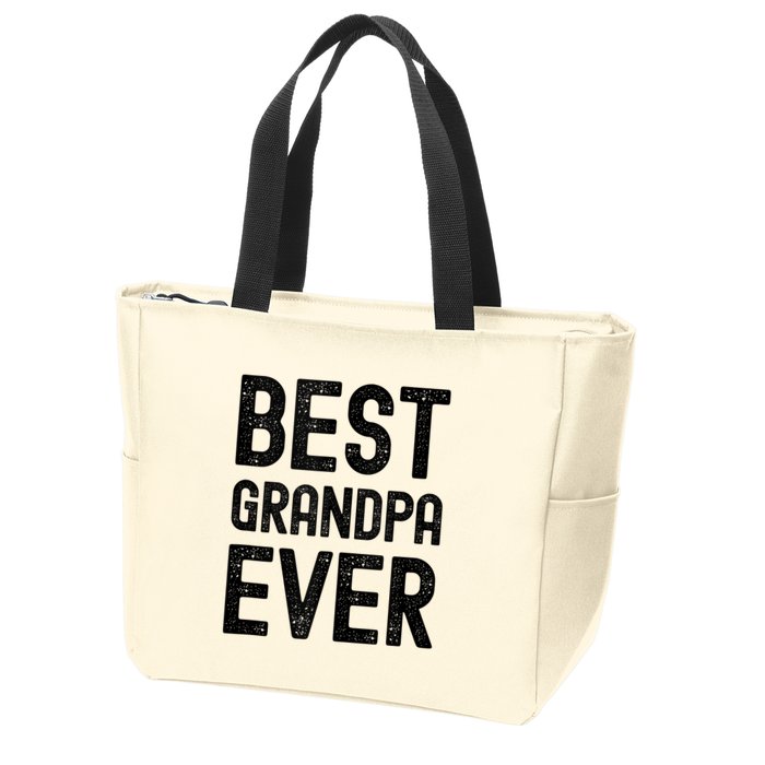 Best Grandpa Ever FatherS Day Saying For The Best Grandad Zip Tote Bag