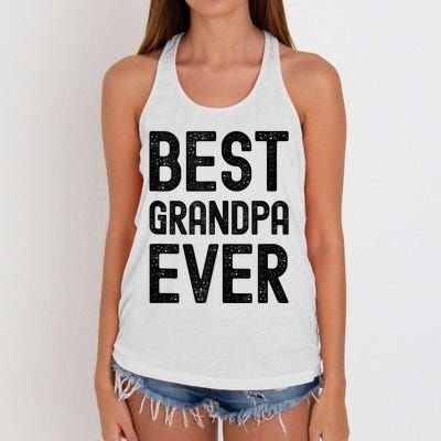 Best Grandpa Ever FatherS Day Saying For The Best Grandad Women's Knotted Racerback Tank