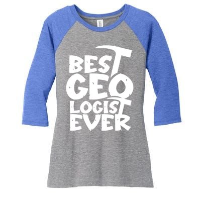 Best Geologist Ever Job Stone Geology Student Meaningful Gift Women's Tri-Blend 3/4-Sleeve Raglan Shirt