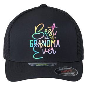 Best Grandma Ever Happy Grandparents Day Tie Dye Flexfit Unipanel Trucker Cap