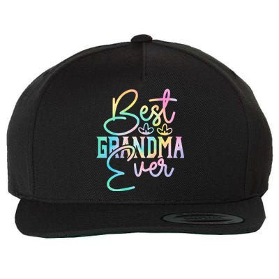 Best Grandma Ever Happy Grandparents Day Tie Dye Wool Snapback Cap