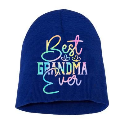 Best Grandma Ever Happy Grandparents Day Tie Dye Short Acrylic Beanie