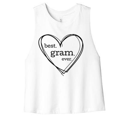 Best Gram Ever Funny Gift (National Grandparents Day) Women's Racerback Cropped Tank