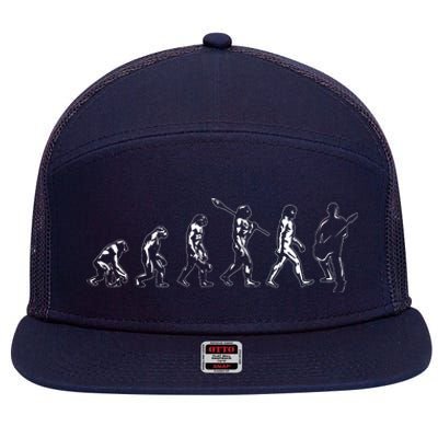 Bassist Gifts Evolution Bass Guitar 7 Panel Mesh Trucker Snapback Hat