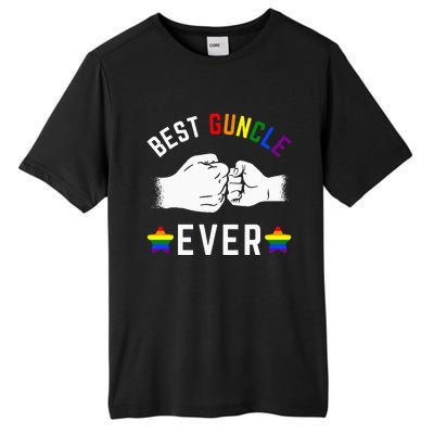 Best Guncle Ever Rainbow Colors Fistbump Pride G.A.Y Uncle Tall Fusion ChromaSoft Performance T-Shirt