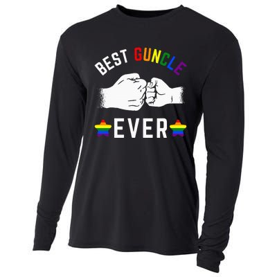 Best Guncle Ever Rainbow Colors Fistbump Pride G.A.Y Uncle Cooling Performance Long Sleeve Crew