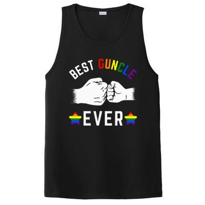 Best Guncle Ever Rainbow Colors Fistbump Pride G.A.Y Uncle PosiCharge Competitor Tank