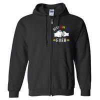 Best Guncle Ever Rainbow Colors Fistbump Pride G.A.Y Uncle Full Zip Hoodie