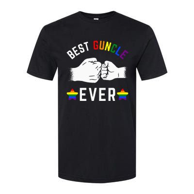 Best Guncle Ever Rainbow Colors Fistbump Pride G.A.Y Uncle Softstyle® CVC T-Shirt