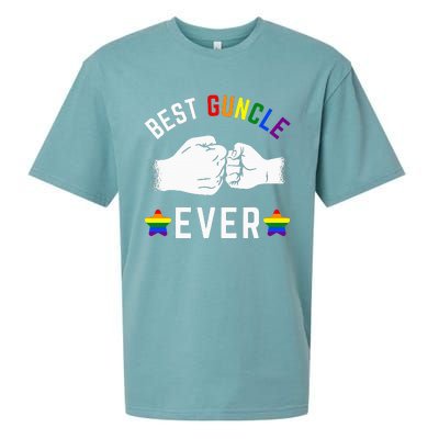 Best Guncle Ever Rainbow Colors Fistbump Pride G.A.Y Uncle Sueded Cloud Jersey T-Shirt