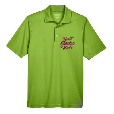 Best Grandpa Ever National Grandparents Day Stitches Design Funny Gift Men's Origin Performance Pique Polo