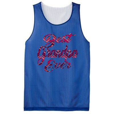 Best Grandpa Ever National Grandparents Day Stitches Design Funny Gift Mesh Reversible Basketball Jersey Tank