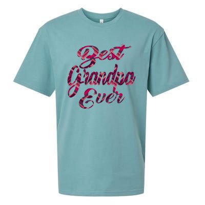 Best Grandpa Ever National Grandparents Day Stitches Design Funny Gift Sueded Cloud Jersey T-Shirt