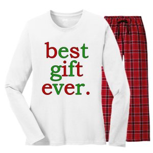 Best Gift Ever Women's Long Sleeve Flannel Pajama Set 