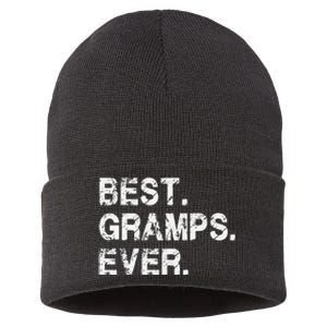 Best Gramps Ever Funny Birthday Fathers Day for Gramps Sustainable Knit Beanie