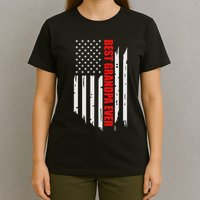 Best Grandpa Ever Vintage American Flag T-Shirt