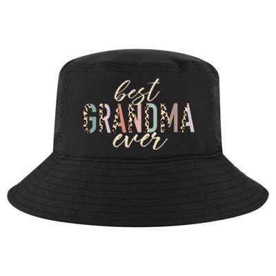 Best Grandma Ever Gifts Leopard Print Mothers Day Cool Comfort Performance Bucket Hat