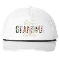 Best Grandma Ever Gifts Leopard Print Mothers Day Snapback Five-Panel Rope Hat