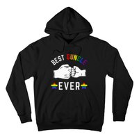 Best Guncle Ever Rainbow Colors Fistbump Pride Gay Uncle Hoodie